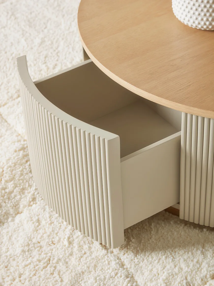 Round Fluted Coffee Table