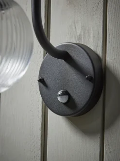 Round Fluted Glass Wall Light