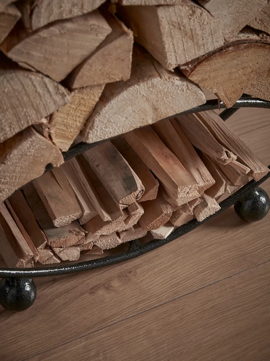 Round Log and Kindling Holder