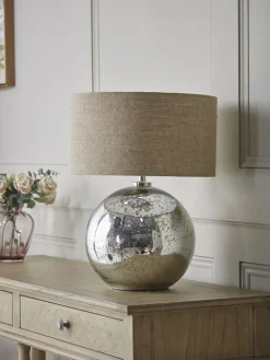 Round Mirrored Glass Table lamp