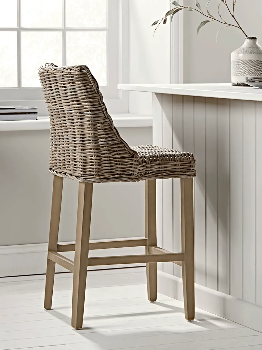 Round Rattan Counter Stool