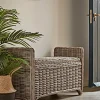 Round Rattan Storage Bench - Large