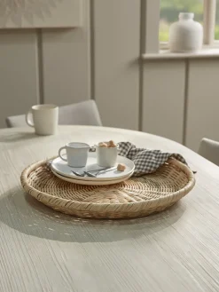 Round Rattan Tray
