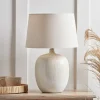 Round Ribbed Table lamp - Neutral