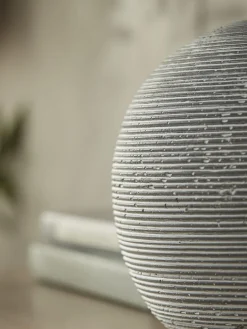 Round Striped Table Lamp