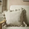 Ruffle Square Cushion - Natural
