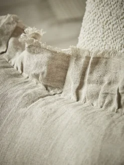 Ruffle Square Cushion - Natural
