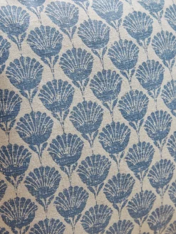 Ruffle Square Cushion - Swedish Blue Print