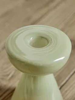 Sage Glass Candleholder