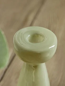 Sage Glass Candleholder
