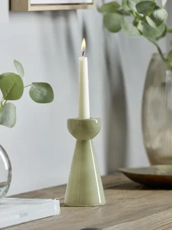 Sage Glass Candleholder