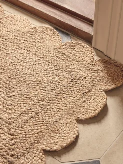 Scalloped Jute Doormat - Double
