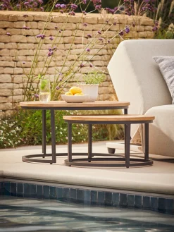 Set of 2 Outdoor Nesting Coffee Tables