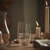 Six Amber Asymmetric Highball Glasses