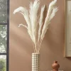 Six Pampas Grass Stems - Cream