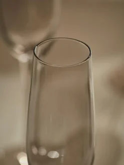 Six Smoked Champagne Flutes