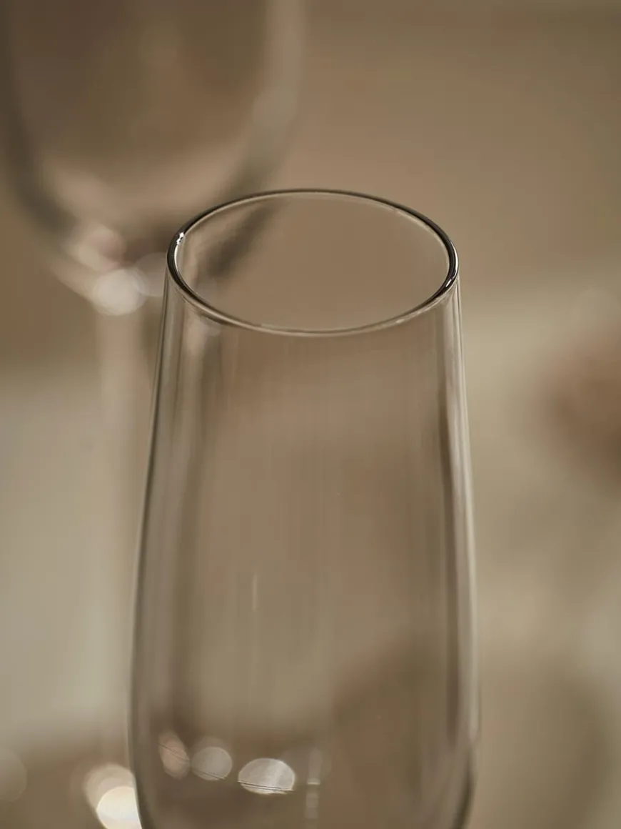 Six Smoked Champagne Flutes