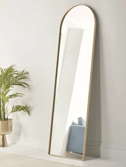 Slim Arch Mirror - Soft Gold