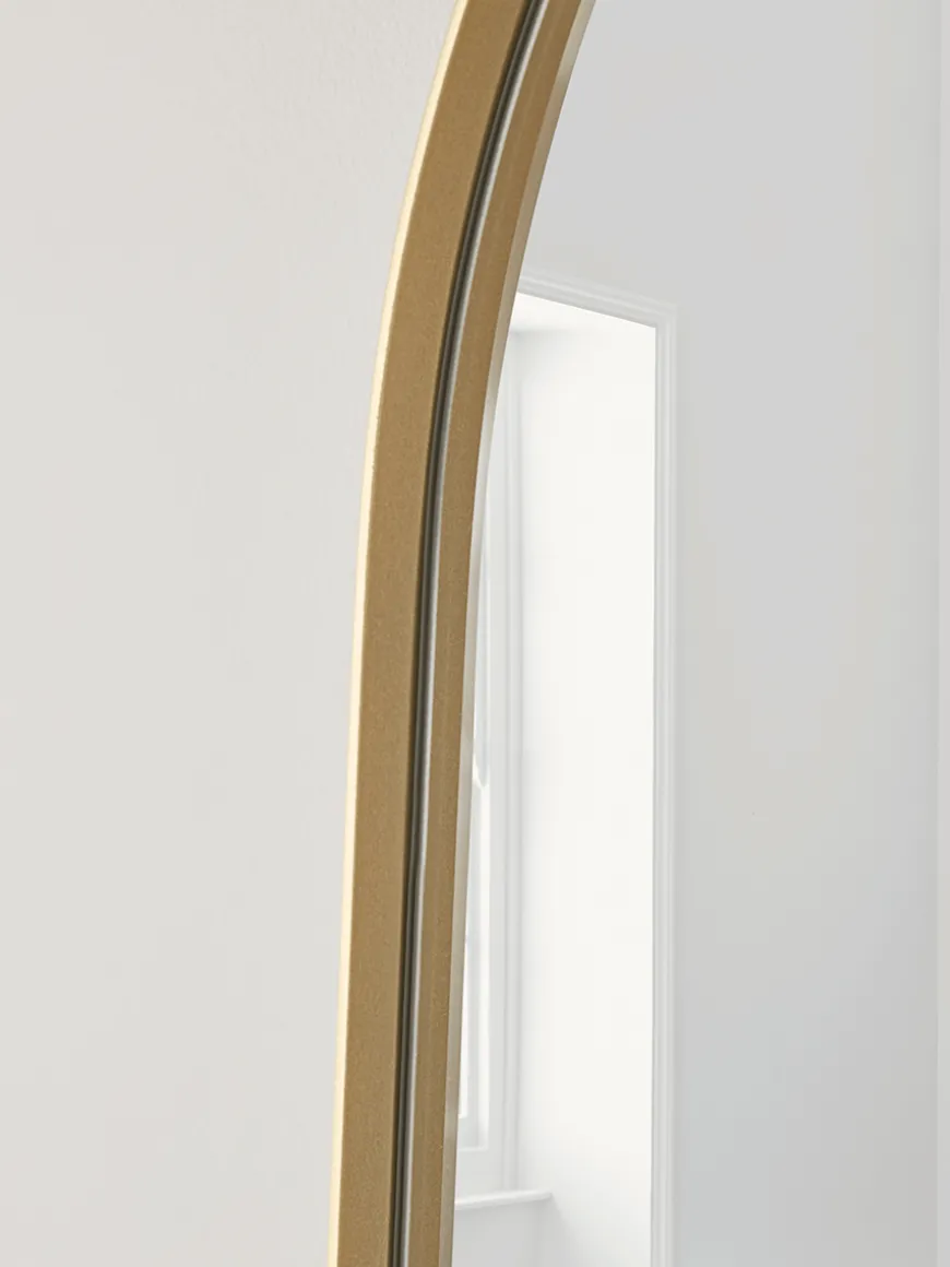 Slim Arch Mirror - Soft Gold