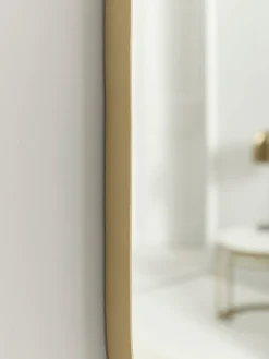 Slim Frame Oval Mirror - Soft Gold