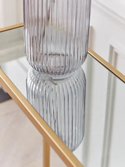 Slim Mirrored Console Table