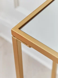Slim Mirrored Console Table
