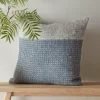 Soft Wool Cushion Cover - Blue & Grey