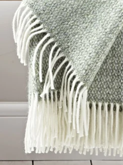 Soft Wool Throw - Sage
