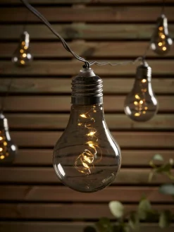 Solar Bulb Festoon Lights - Grey