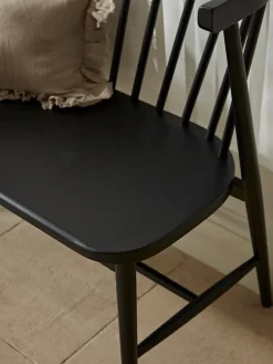 Spindle Back Bench - Black