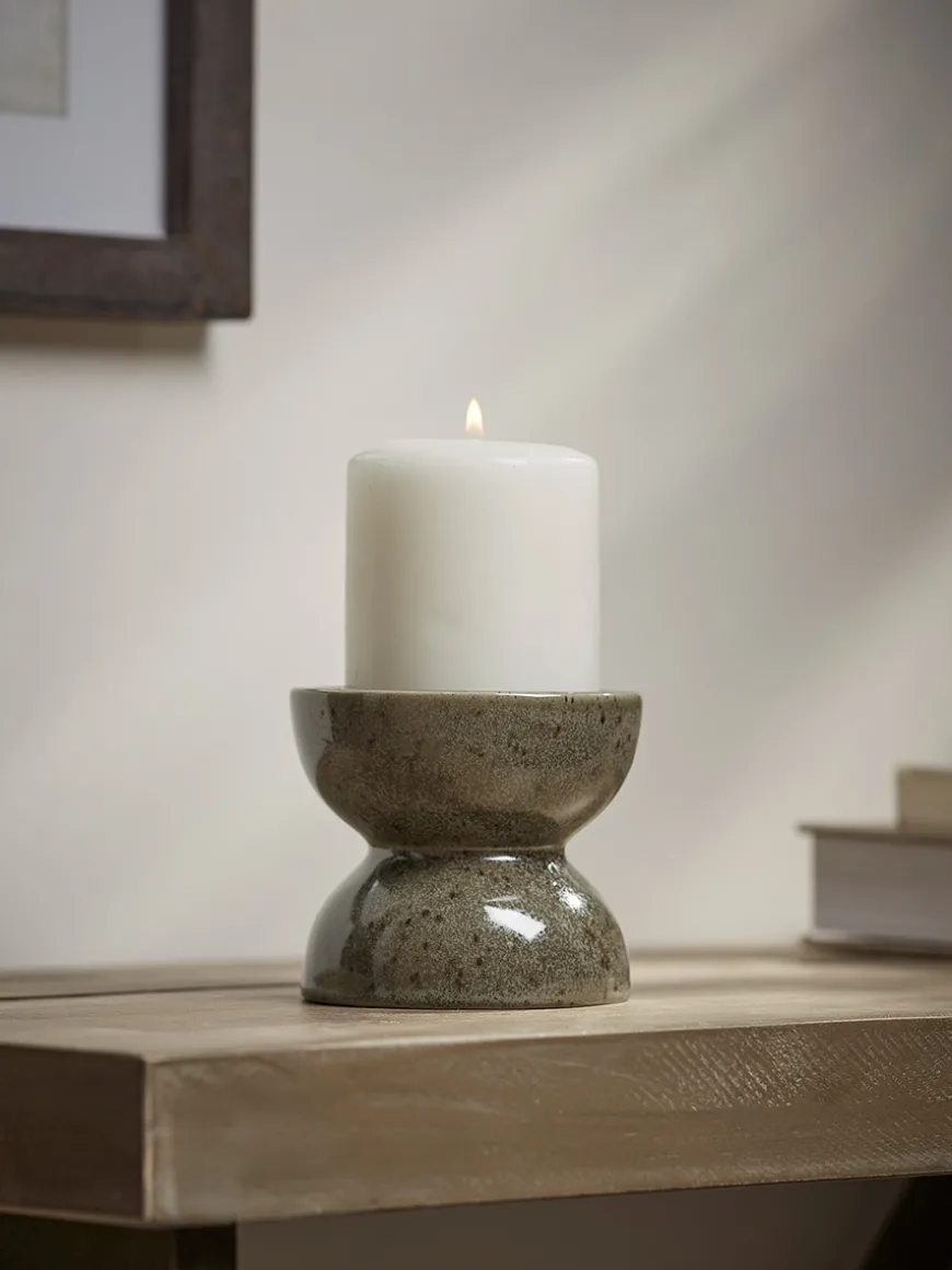 Standing Olive Pillar Candle Holder