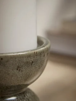 Standing Olive Pillar Candle Holder