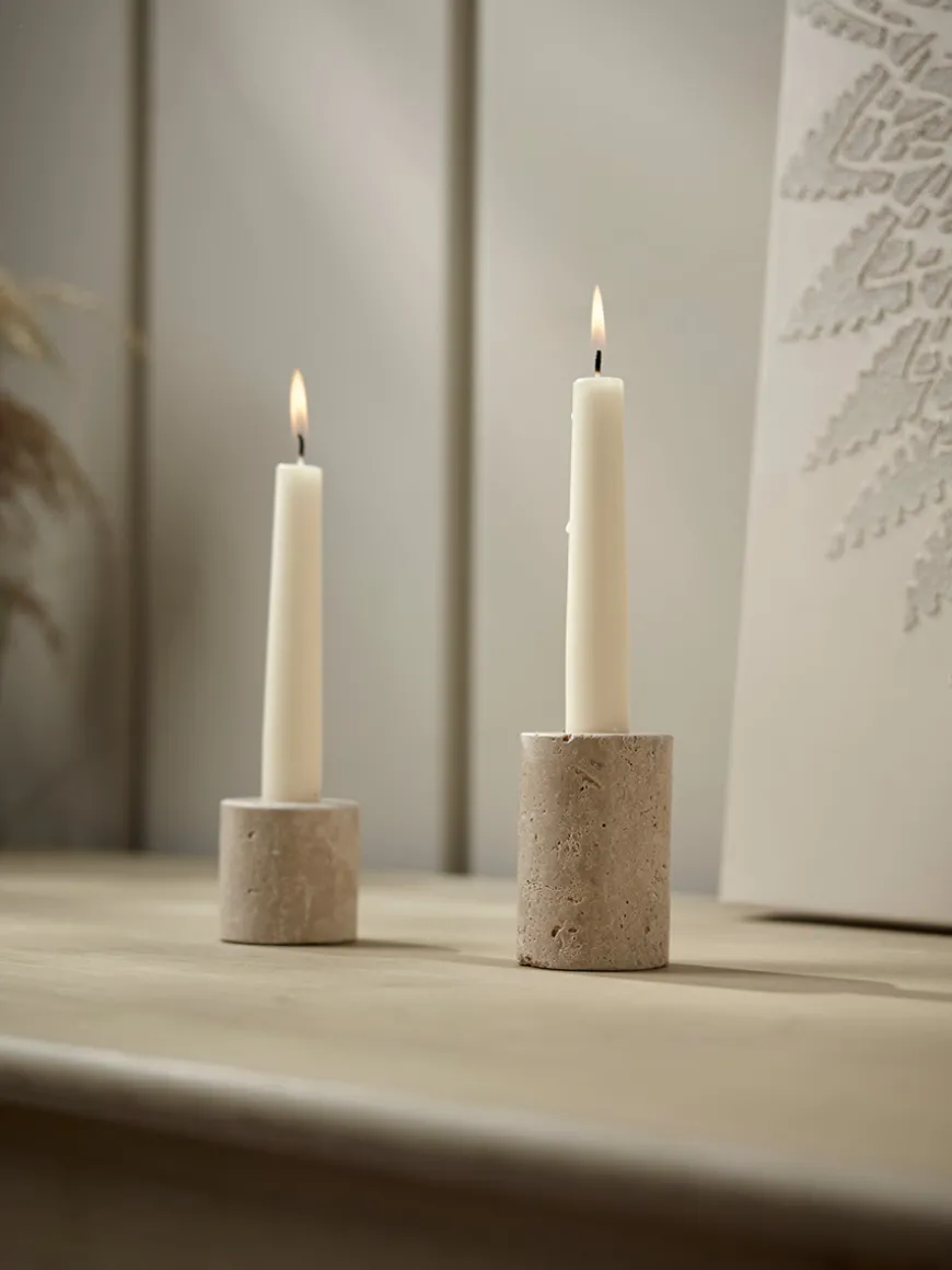 Stone Dinner Candle Holder - Large