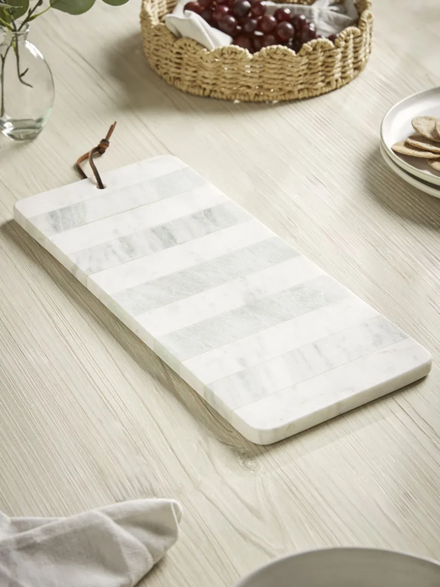 Striped Marble Serving Board - Sage
