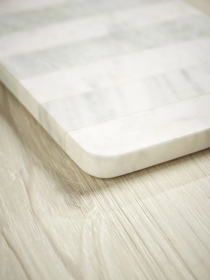Striped Marble Serving Board - Sage