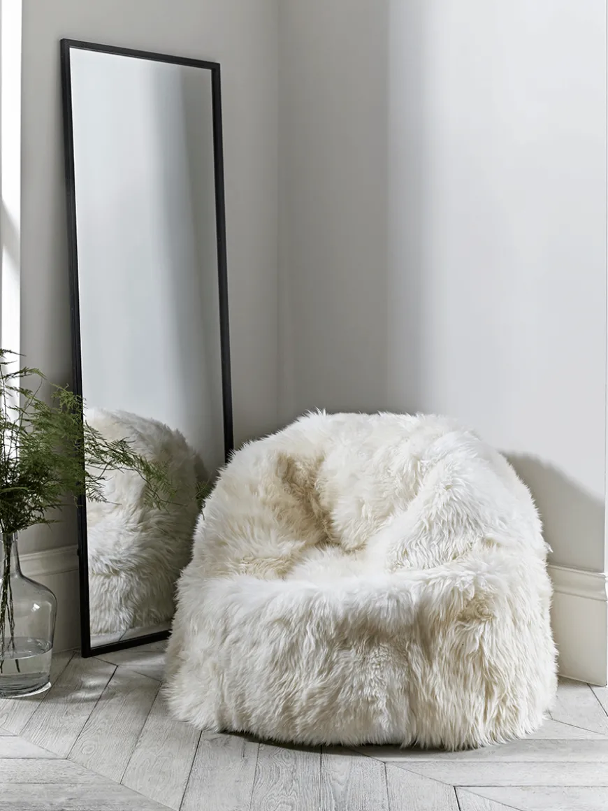 Sumptuous Sheepskin Beanbag - Ivory