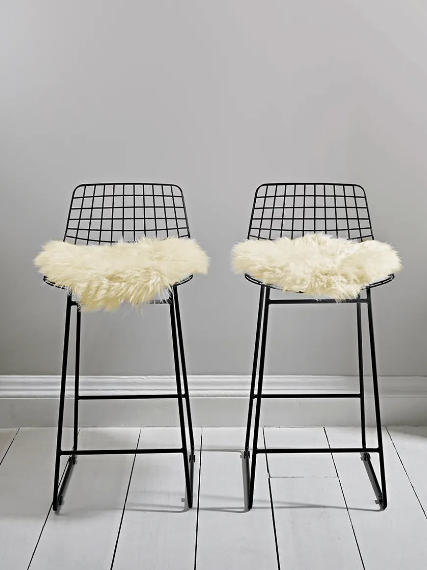 Sumptuous Sheepskin Seat Pad - Ivory