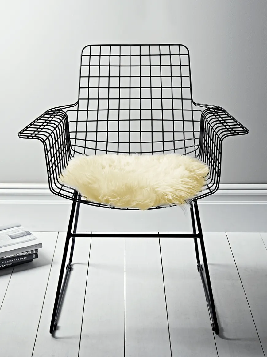 Sumptuous Sheepskin Seat Pad - Ivory