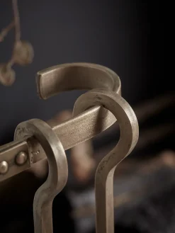 Tall Brass Fireside Set