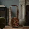 Tall Rattan Log Holder