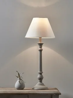 Tall Turned Bedside Lamp