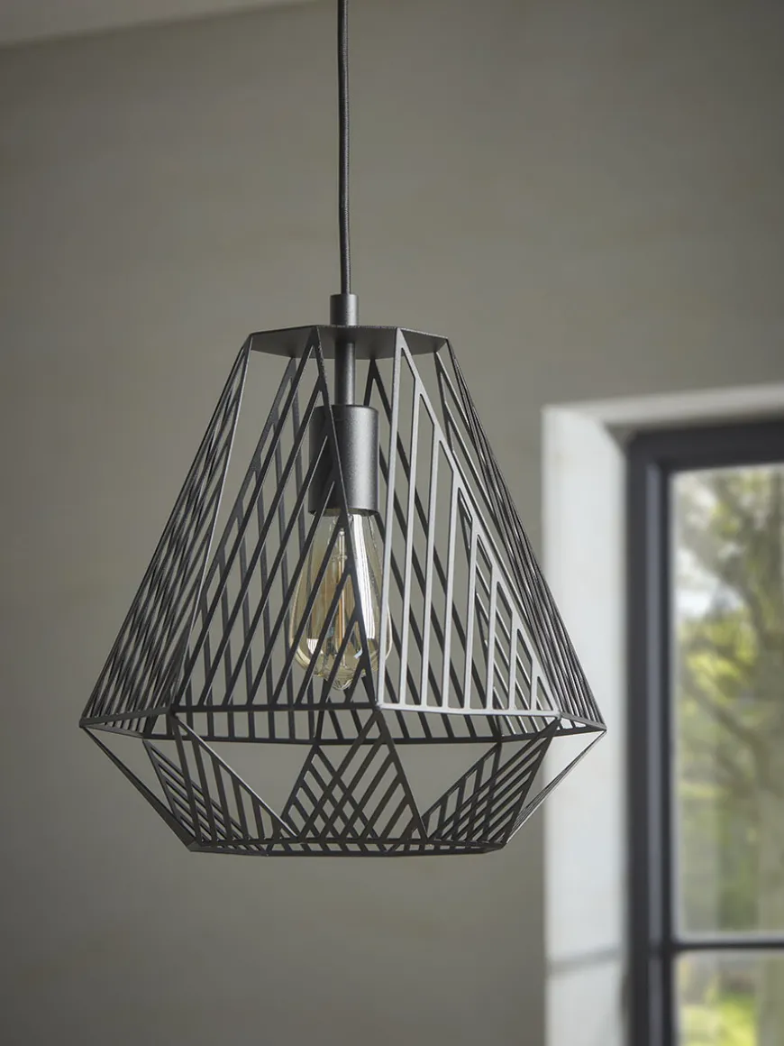 Tapered Geometric Cage Pendant