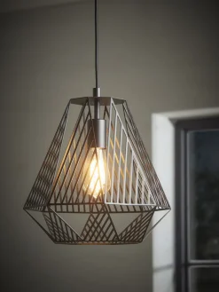Tapered Geometric Cage Pendant