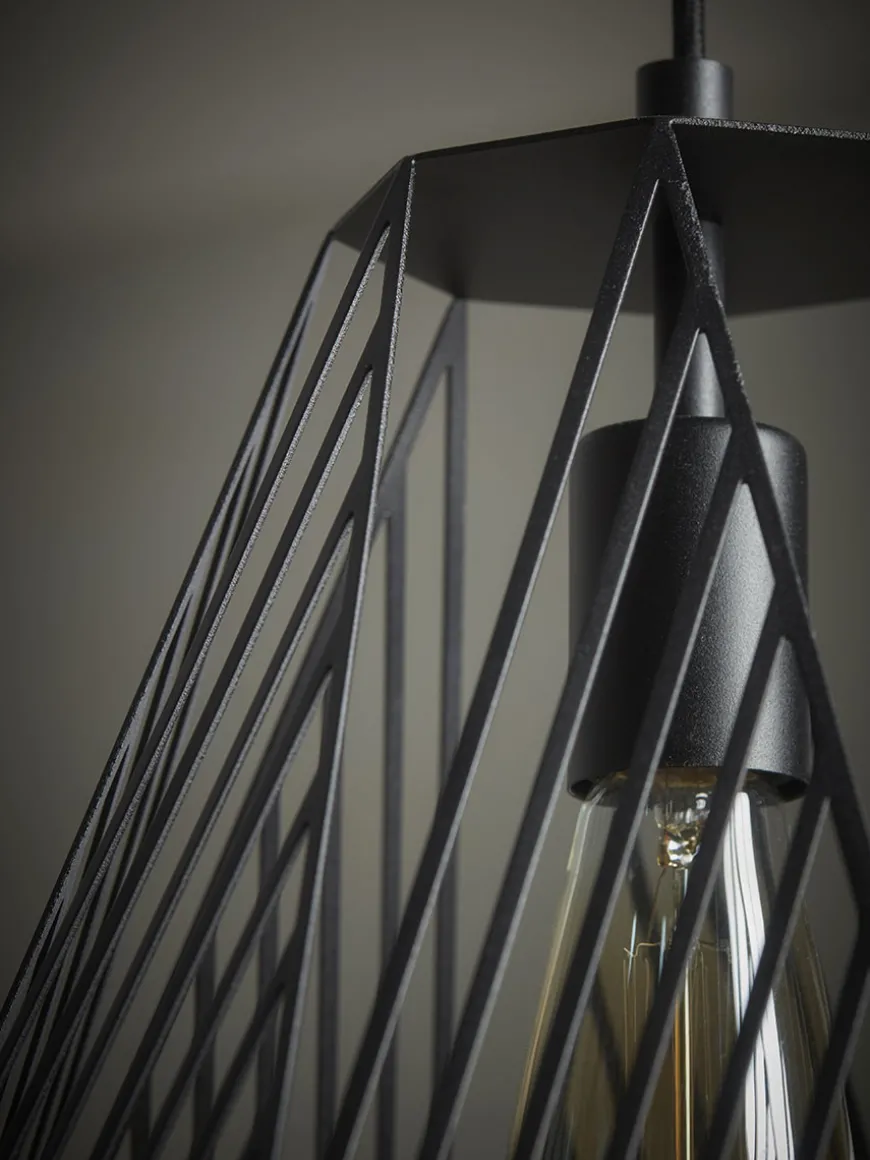 Tapered Geometric Cage Pendant