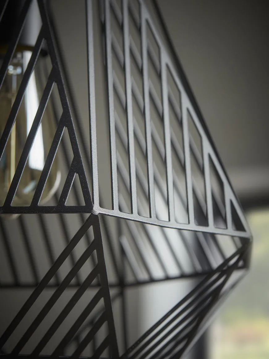 Tapered Geometric Cage Pendant