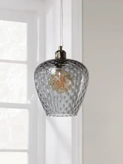 Tapered Textured Pendant - Grey