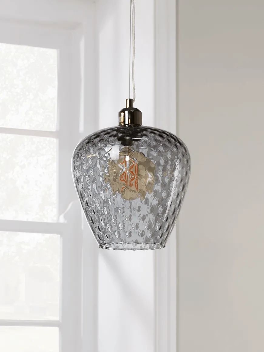 Tapered Textured Pendant - Grey