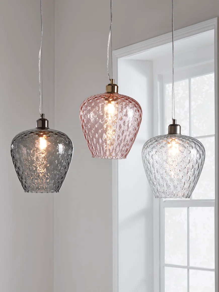 Tapered Textured Pendant - Grey