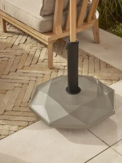 Taupe Geometric Parasol Base - 25Kg