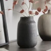 Textured Black Vase